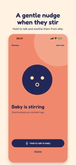 Baby Monitor Direct screenshot: alert when the baby stirs