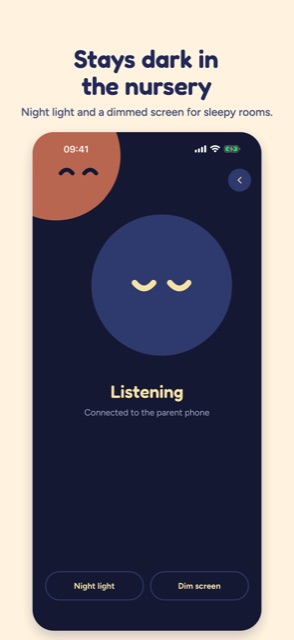 Baby Monitor Direct screenshot: dark nursery station